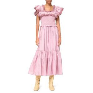 Sea New York NWT S Lilac Rylee Smocked Midi Dress